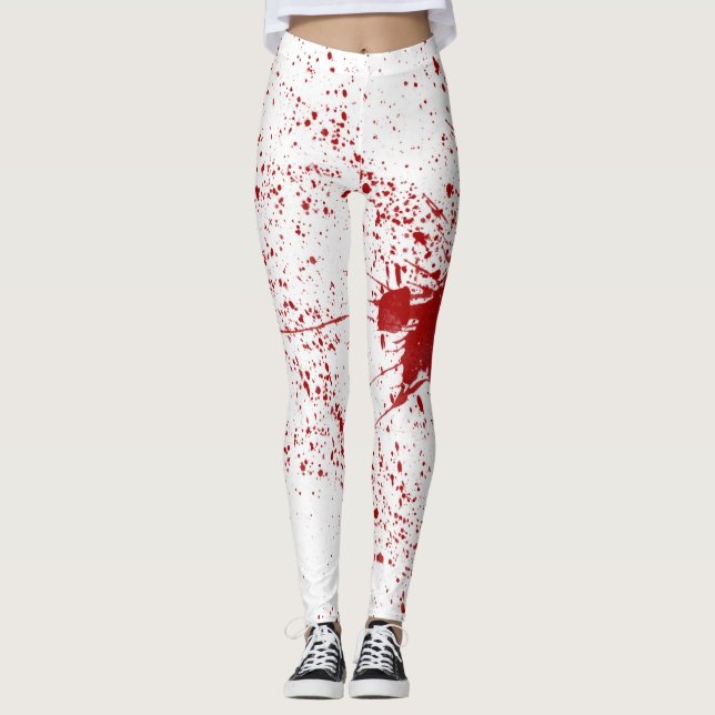 Blood Splatter Halloween Leggings (Framsida)