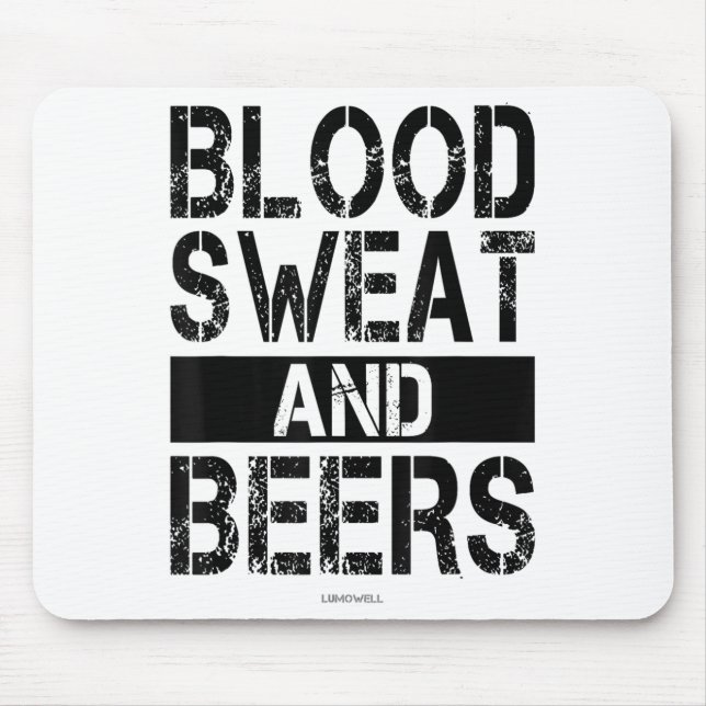 Blood Sweat And Beers - Fitness Gym Motivational S Musmatta (Framsidan)