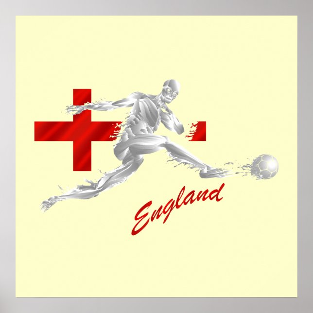 Blood Sweat and England - fotbollsgåvor fläkt Poster (Framsidan)
