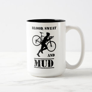 Blood Sweat And Mud Cykelcross Två-Tonad Mugg