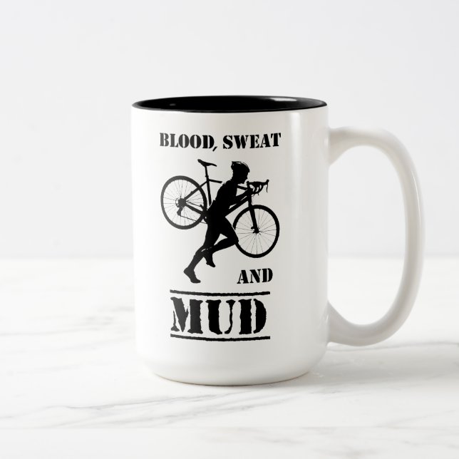 Blood Sweat And Mud Cykelcross Två-Tonad Mugg (Höger)