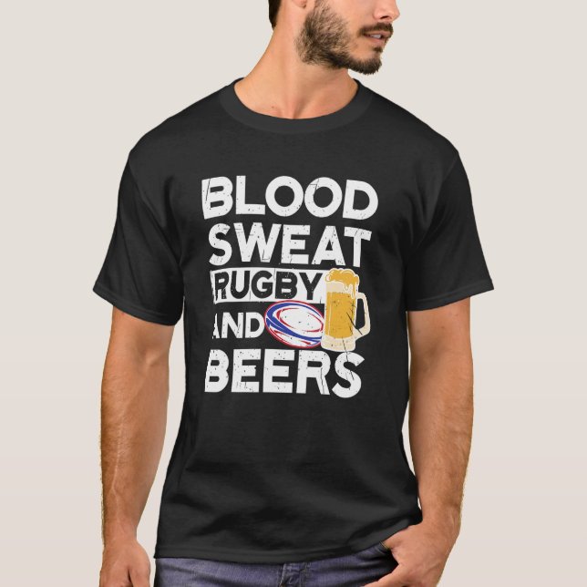 Blood Sweat Rugby och Öl Samoa Rugby T Shirt (Framsida)