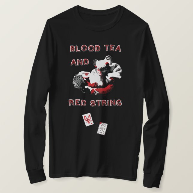 Blood Tea and Red String Long Sleeve T Shirt (Design framsida)