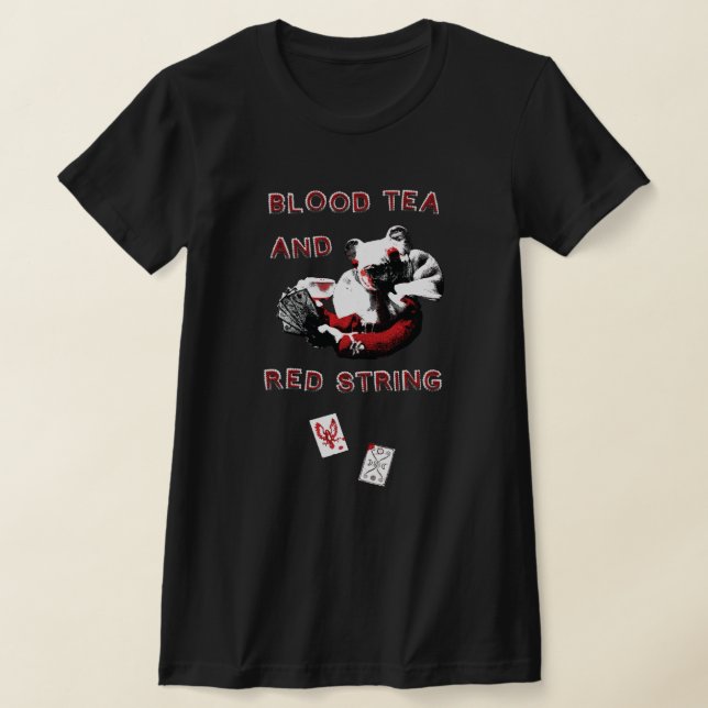 Blood Tea and Red String - Women's Slim T Shirt (Laydown)