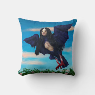 Blood Tea och Red String Bird Girl Pillow Kudde
