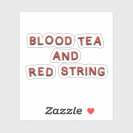 BLOOD TEA OCH RED STRING Candy Brev Klistermärken