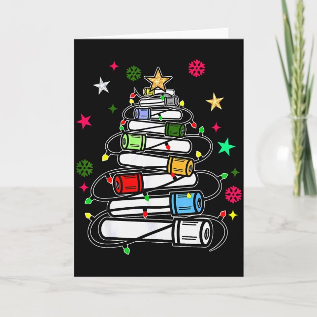 Blood Tube Christmas Tree Phlebotomist Tech Phleb  Kort (Framsida)