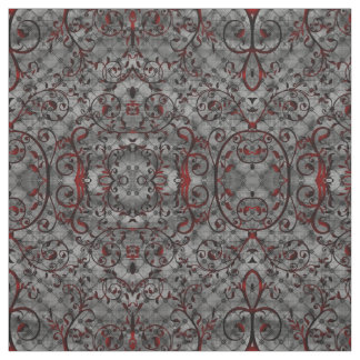 Blood Vine Damask Goth Mönster Fabric Tyg