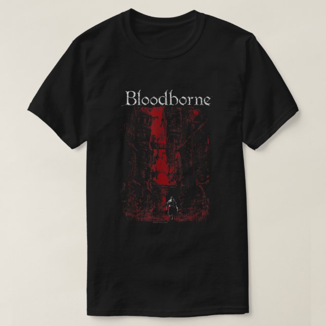 Bloodborne Red City Background T Shirt (Design framsida)