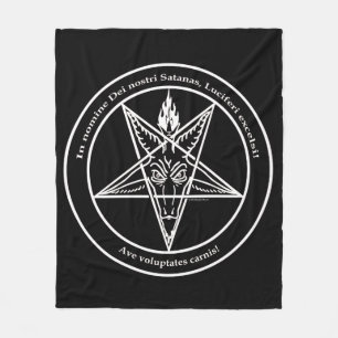Bloodfire Baphomet beställnings- medelullfilt Fleecefilt