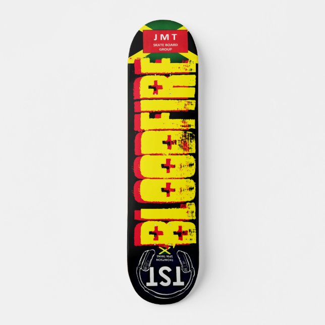 BLOODFIRE  JMT Skateboard, 7¾" Däck Mini Skateboard Bräda 18,5 Cm (Framsida)