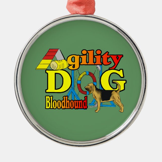 Bloodhound Agilitet Julgransprydnad Metall (Framsidan)