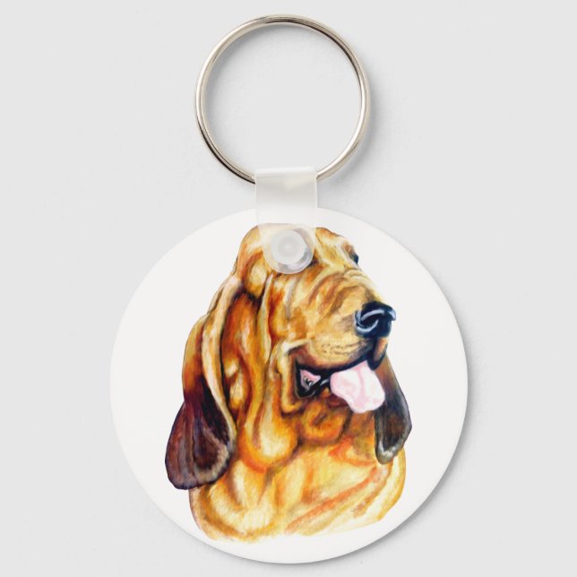 Bloodhound Bust Nyckelring (Framsida)