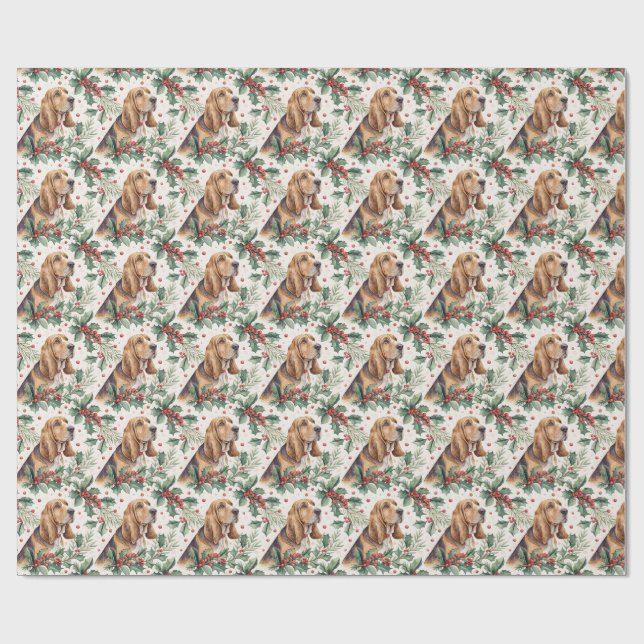 Bloodhound Christmas Wrapping Paper Presentpapper (Platt)