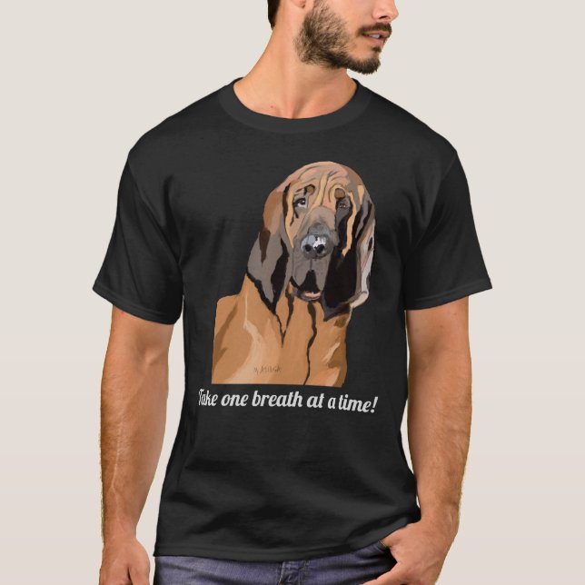 Bloodhound Digital Teckning T Shirt (Framsida)