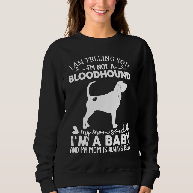 Bloodhound Dog   For Women Mom Mama Baby Dog T Shirt (Framsida)