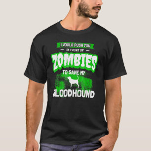 Bloodhound Dog Humor Zombie T Shirt