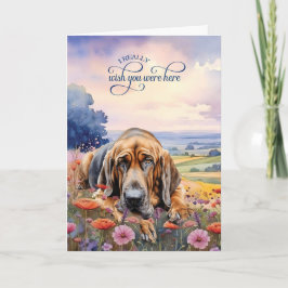 Bloodhound Dog Wildflowers Miss You Kort