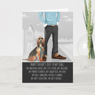 Bloodhound från Hund Fars dag Kort