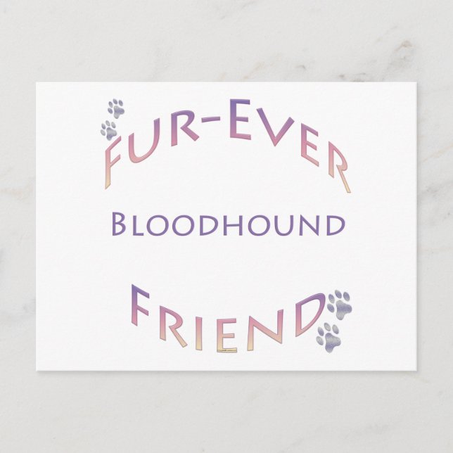 Bloodhound Furever Vykort (Framsida)