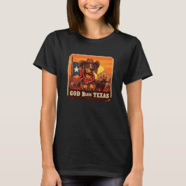 Bloodhound God Bless Texas T Shirt