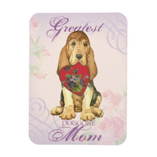 Bloodhound Heart Mamma Magnet