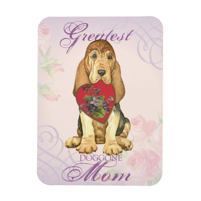 Bloodhound Heart Mamma Magnet (Vertikal)