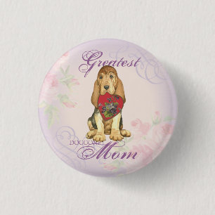 Bloodhound Heart Mamma Pinback-knapp Knapp