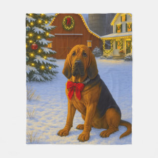 Bloodhound Holiday  Fleecefilt