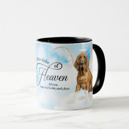 Bloodhound Hund Angel Anpassningsbar Pet Memorial Mugg