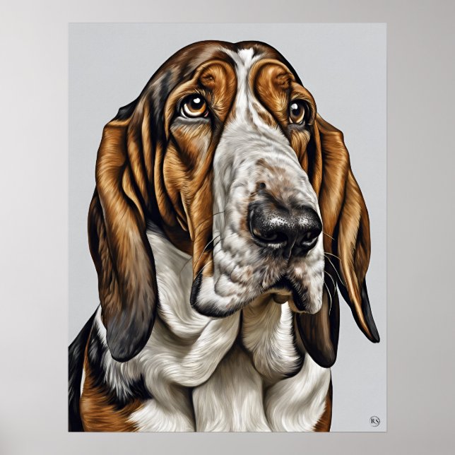 Bloodhound - Hund Art-utskrift Poster (Framsidan)