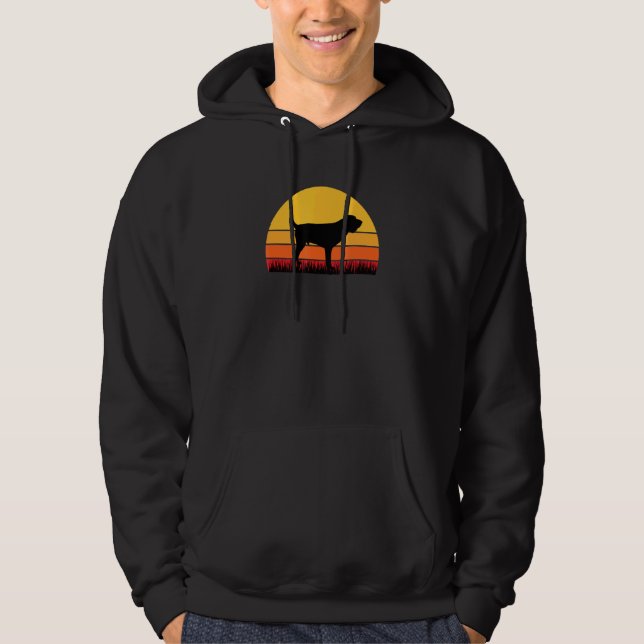 Bloodhound Hund - Black Orange Gult för Mamma Hoodie (Framsida)