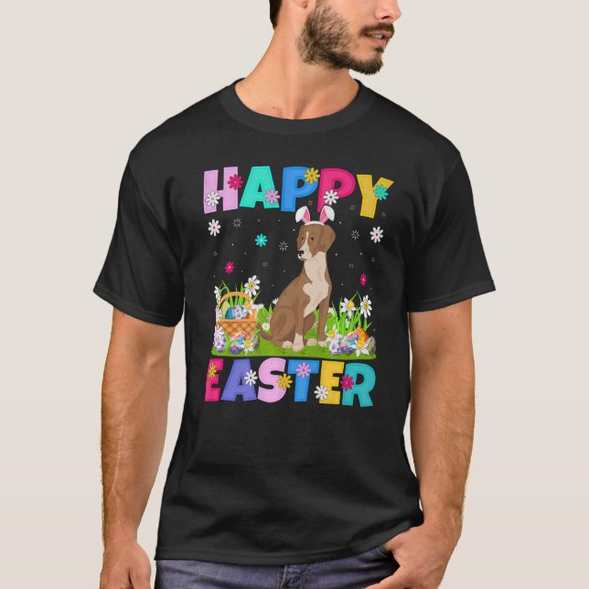 Bloodhound Hund Glad påsk Bunny Bloodhound Easte T Shirt (Framsida)