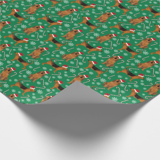 Bloodhound Hund Jul helgdag Presentpapper (Hörn)