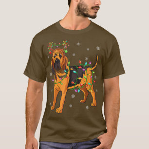 Bloodhound Hund Lighting Reindeer Hat Bloodhound C T Shirt