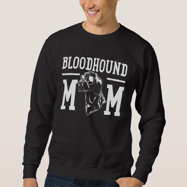 Bloodhound Hund Mamma Lång Ärmad Tröja (Framsida)