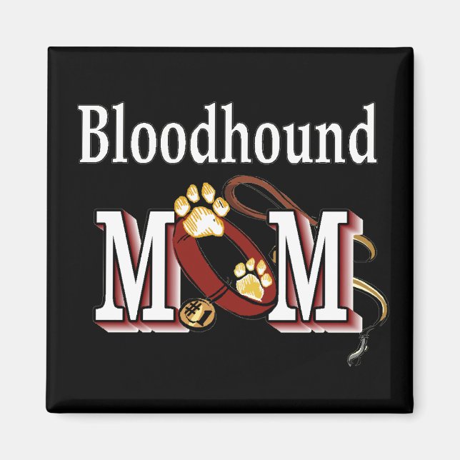 Bloodhound Hund MAMMA Magnet (Framsidan)