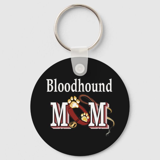 Bloodhound Hund MAMMA Nyckelring (Framsida)