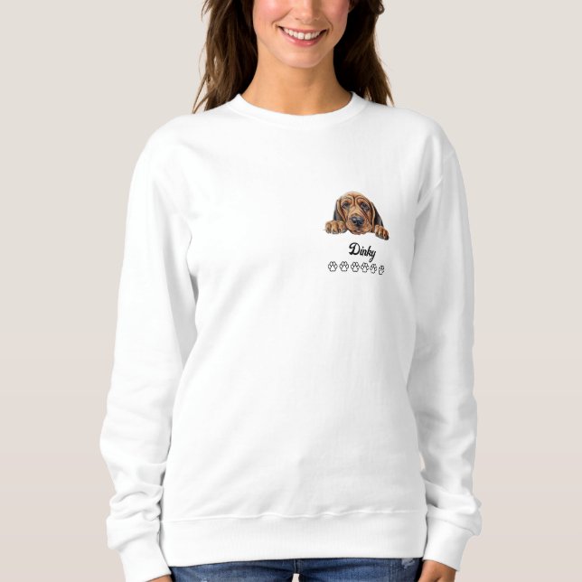 Bloodhound Hund Personlig T-Shirt (Framsida)