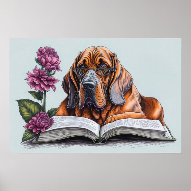 Bloodhound-Hund Poster (Framsidan)