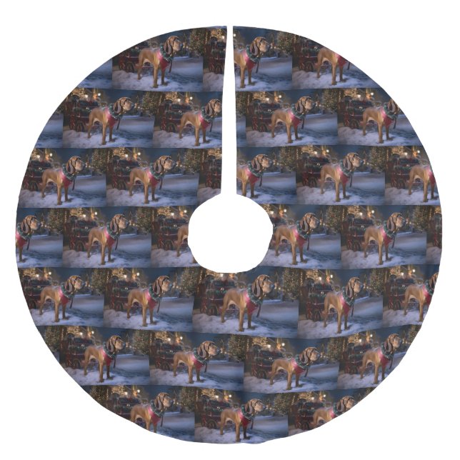 Bloodhound jul Festive Season Julgransmatta Borstad Polyester (Framsidan)