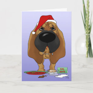 Bloodhound jul helgkort