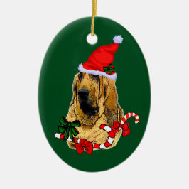 Bloodhound jul julgransprydnad keramik