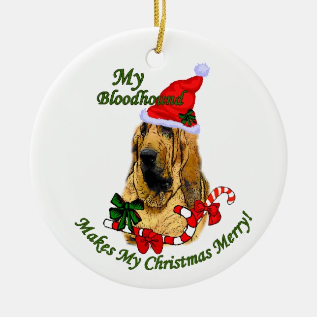 Bloodhound-julklappar Ornament (Framsidan)