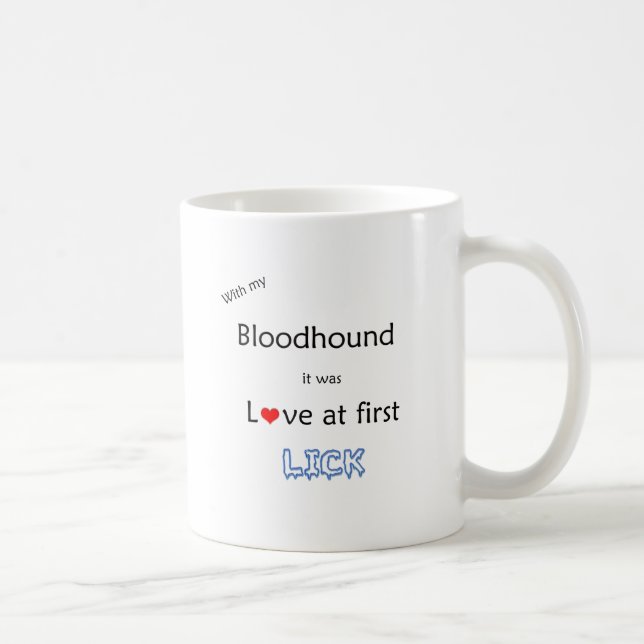 Bloodhound Kärlek vid första Slicka Kaffemugg (Höger)