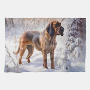 Bloodhound Let It Snow Julfirande Kökshandduk