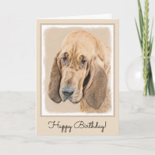 Bloodhound-målning - Cute Original Hund Art Kort