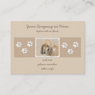 Bloodhound-målning - Cute Original Hund Art Visitkort