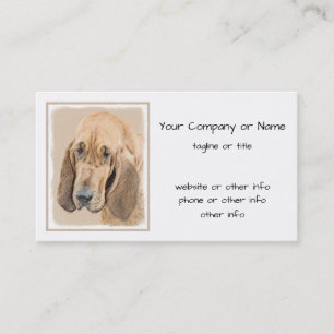 Bloodhound-målning - Cute Original Hund Art Visitkort