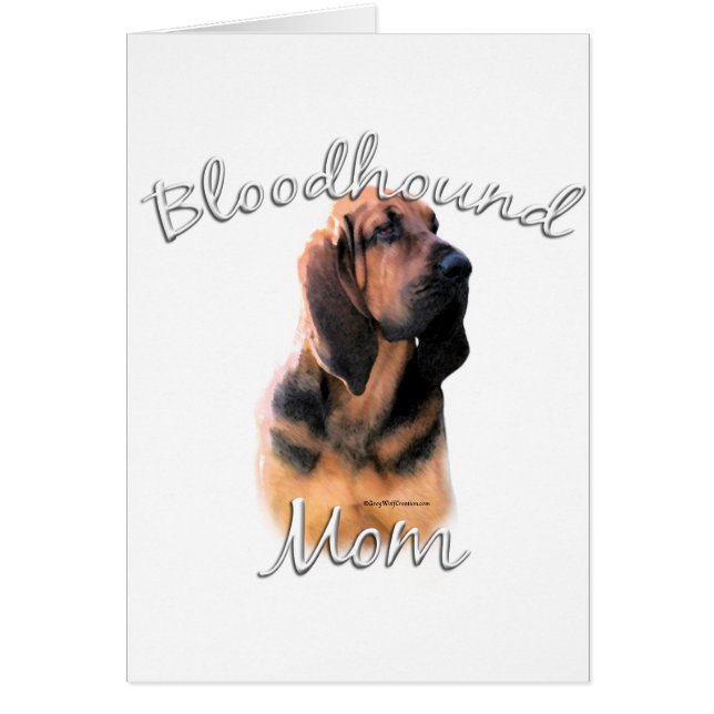 Bloodhound Mamma 2 Hälsningskort (Framsidan)